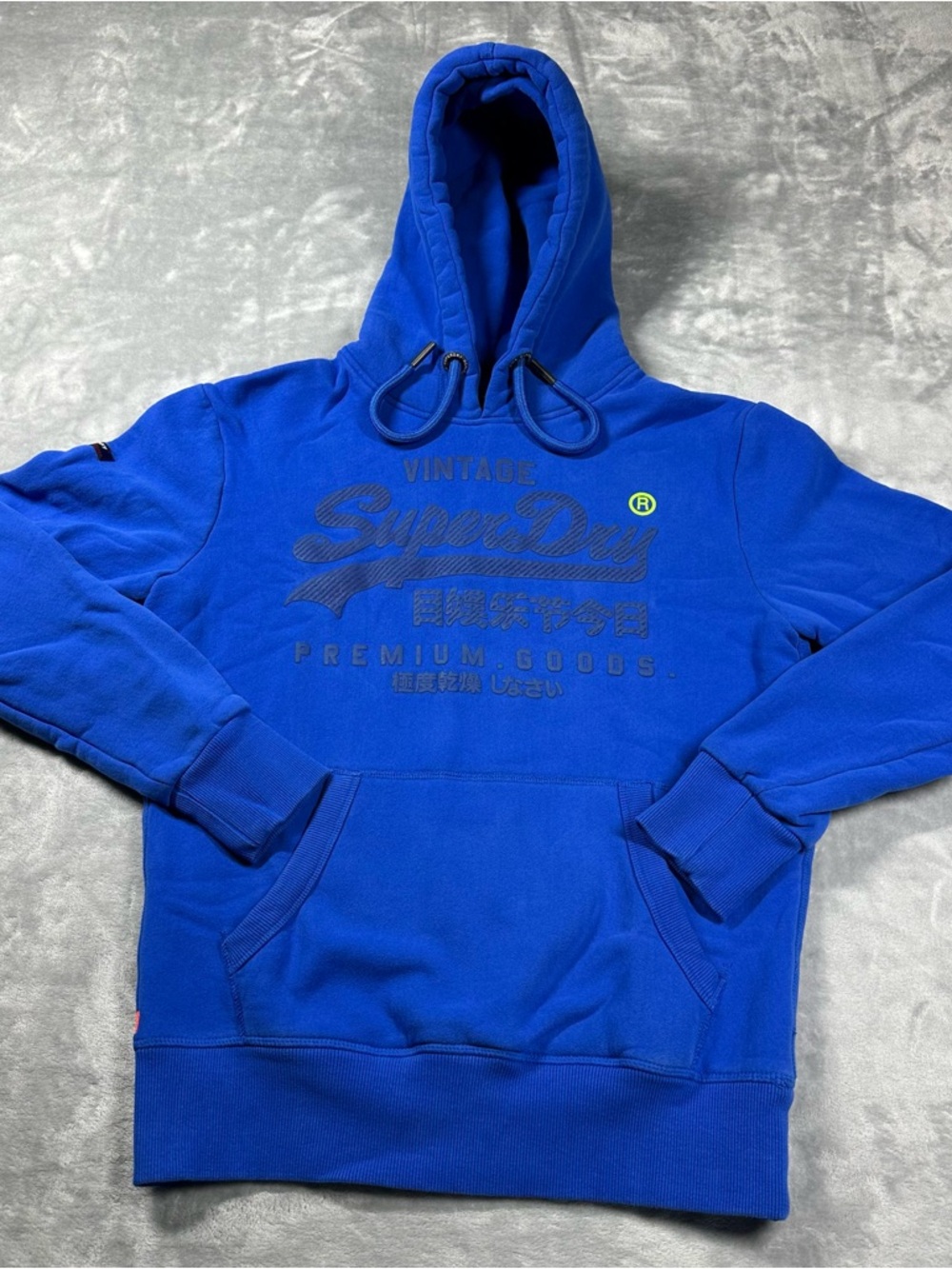 Superdry Men’s Blue Vintage Logo Premium Hoodie M  C019